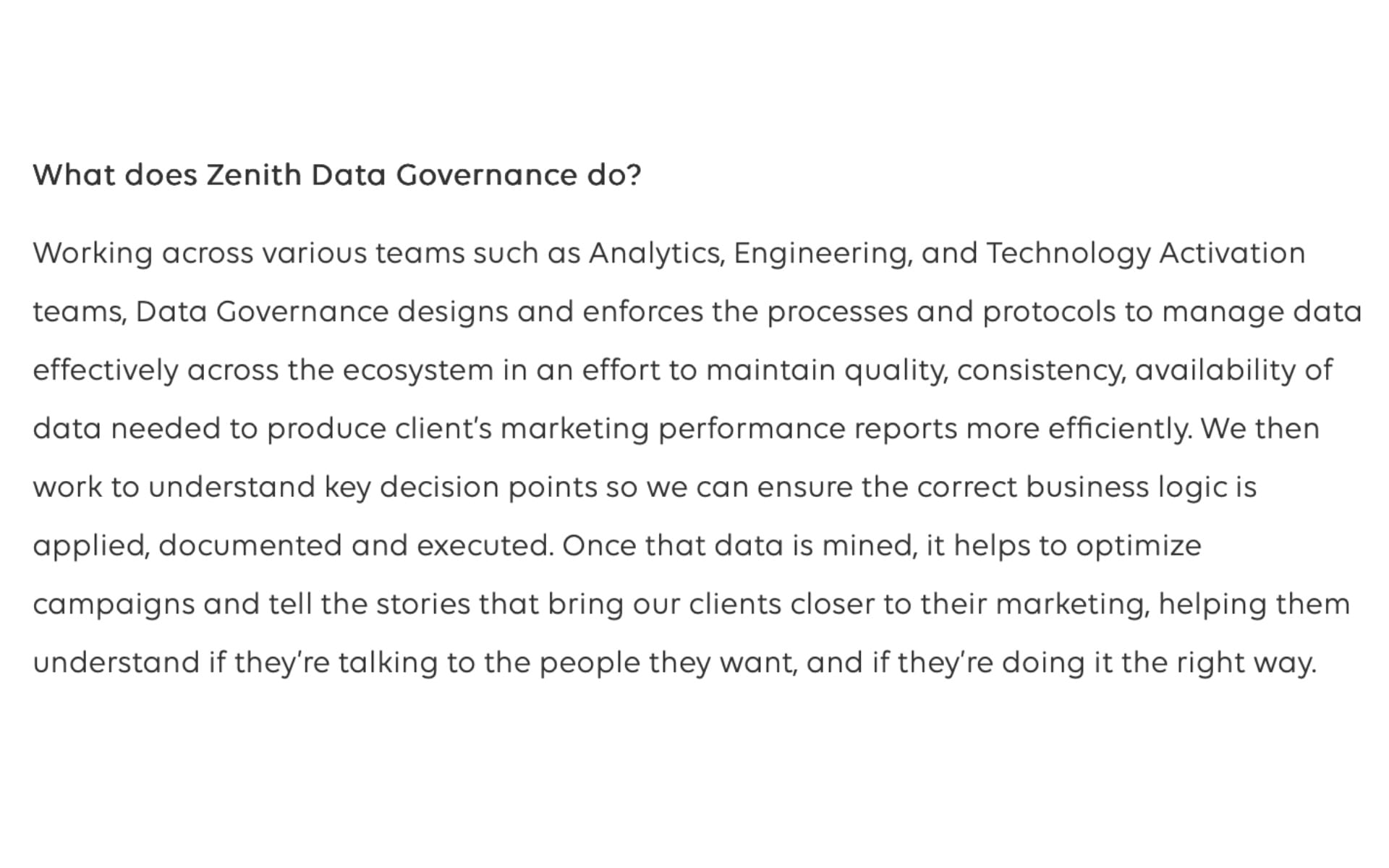 Data governance