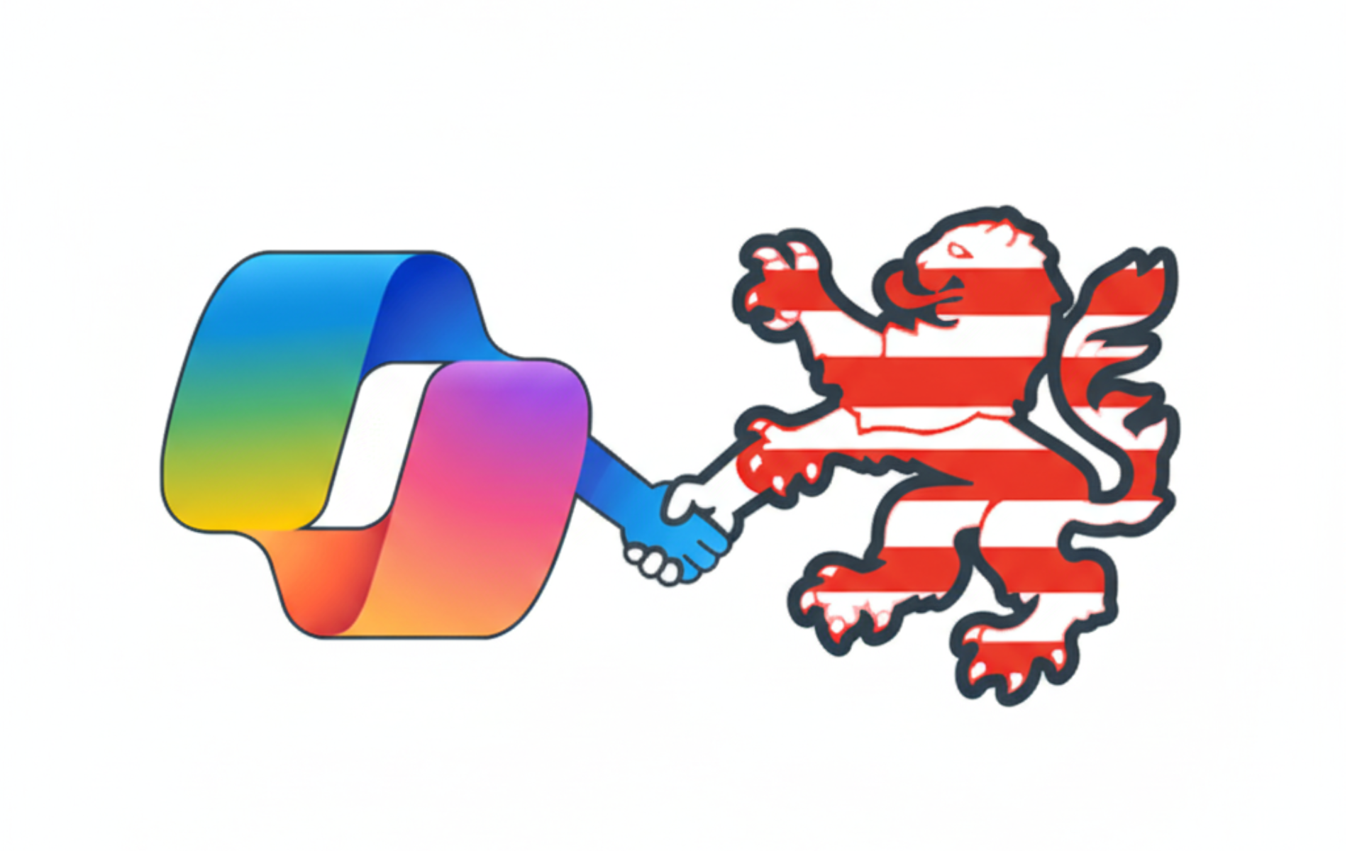 Microsoft 365 logo shakes hands with Hessian lion after German regulator approves GDPR compliance