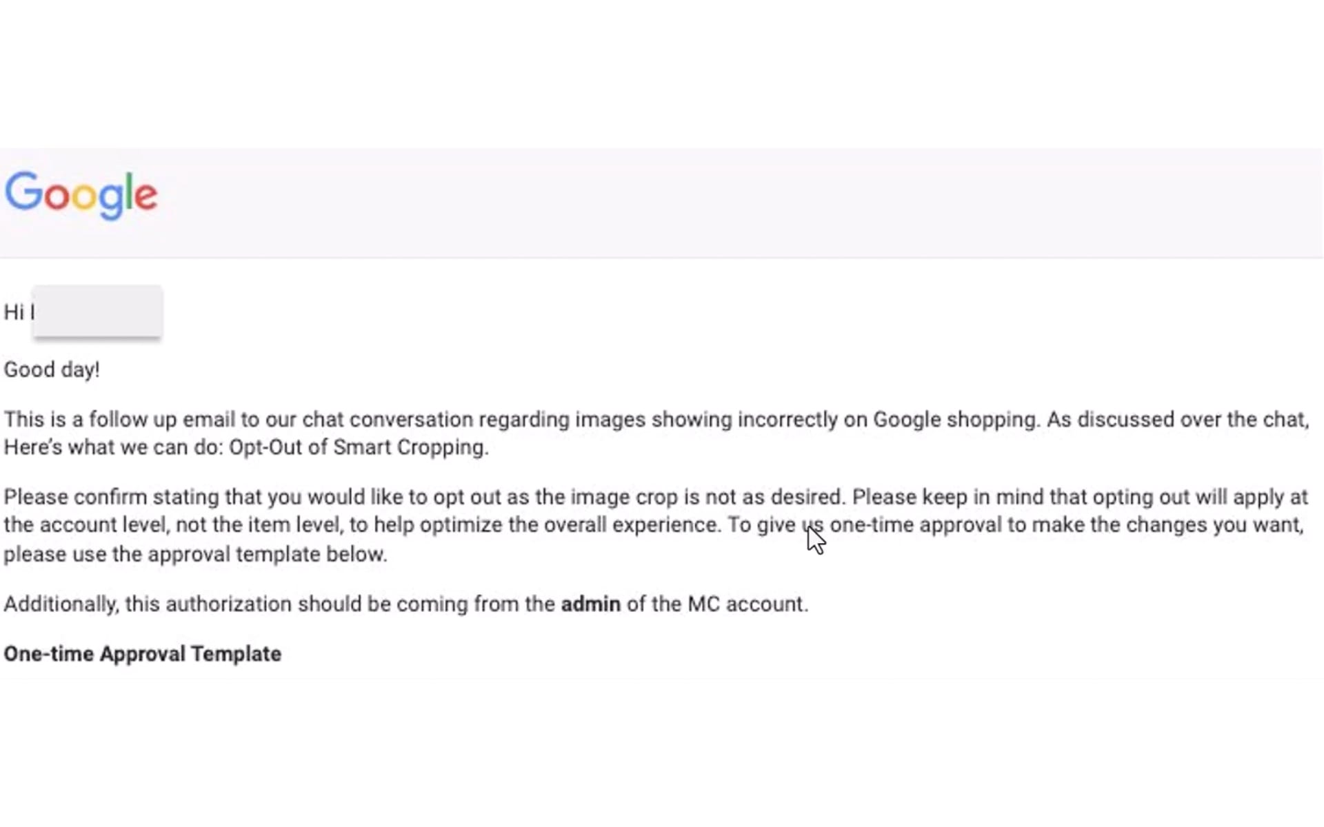 Google Shopping smart cropping distorts product images without opt-out option