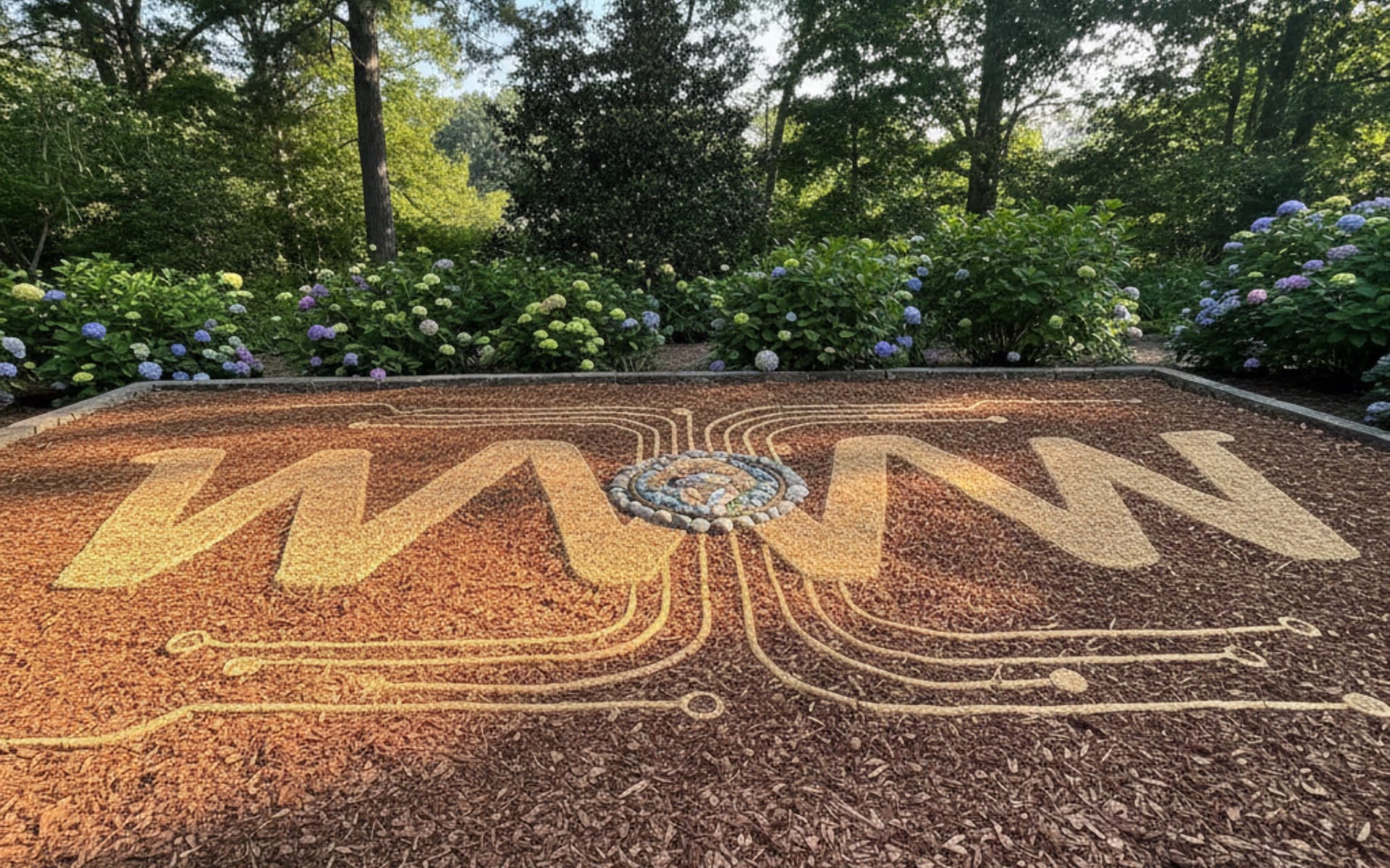 WWW labyrinth garden illustrating blogging's winding path beyond formulaic SEO content strategies