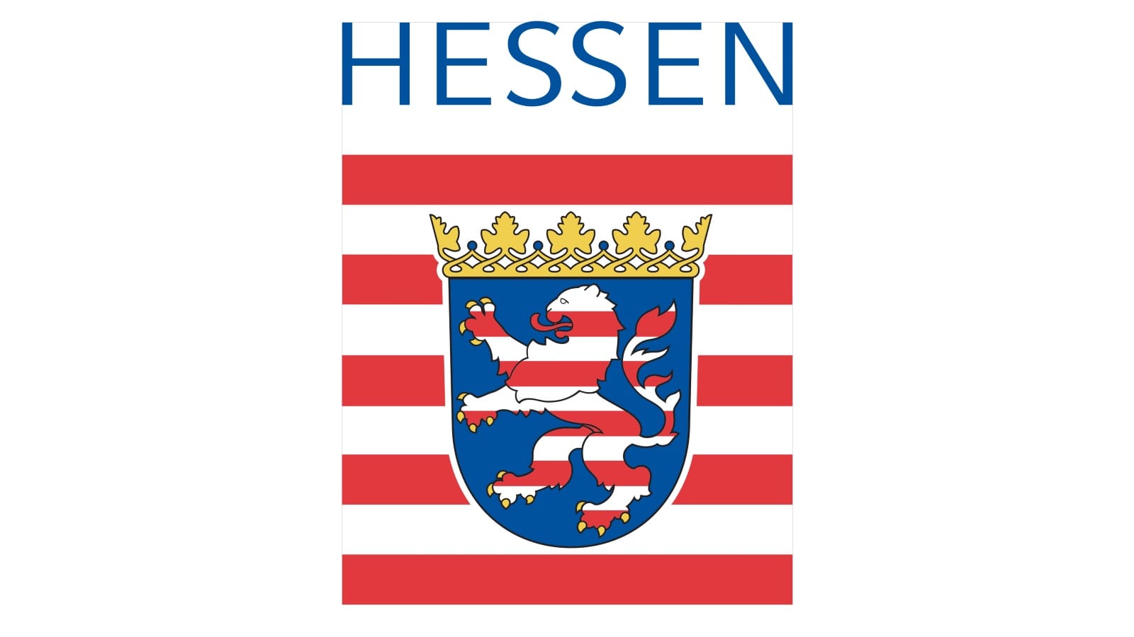 Official coat of arms of Hessen state representing Frankfurt Higher Regional Court jurisdiction.