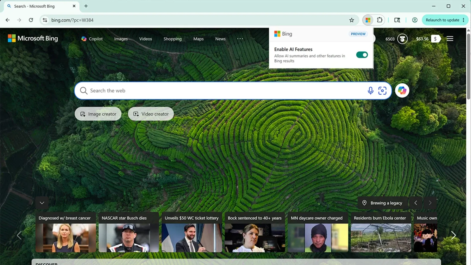 Bing now lets you turn off AI search results with one click