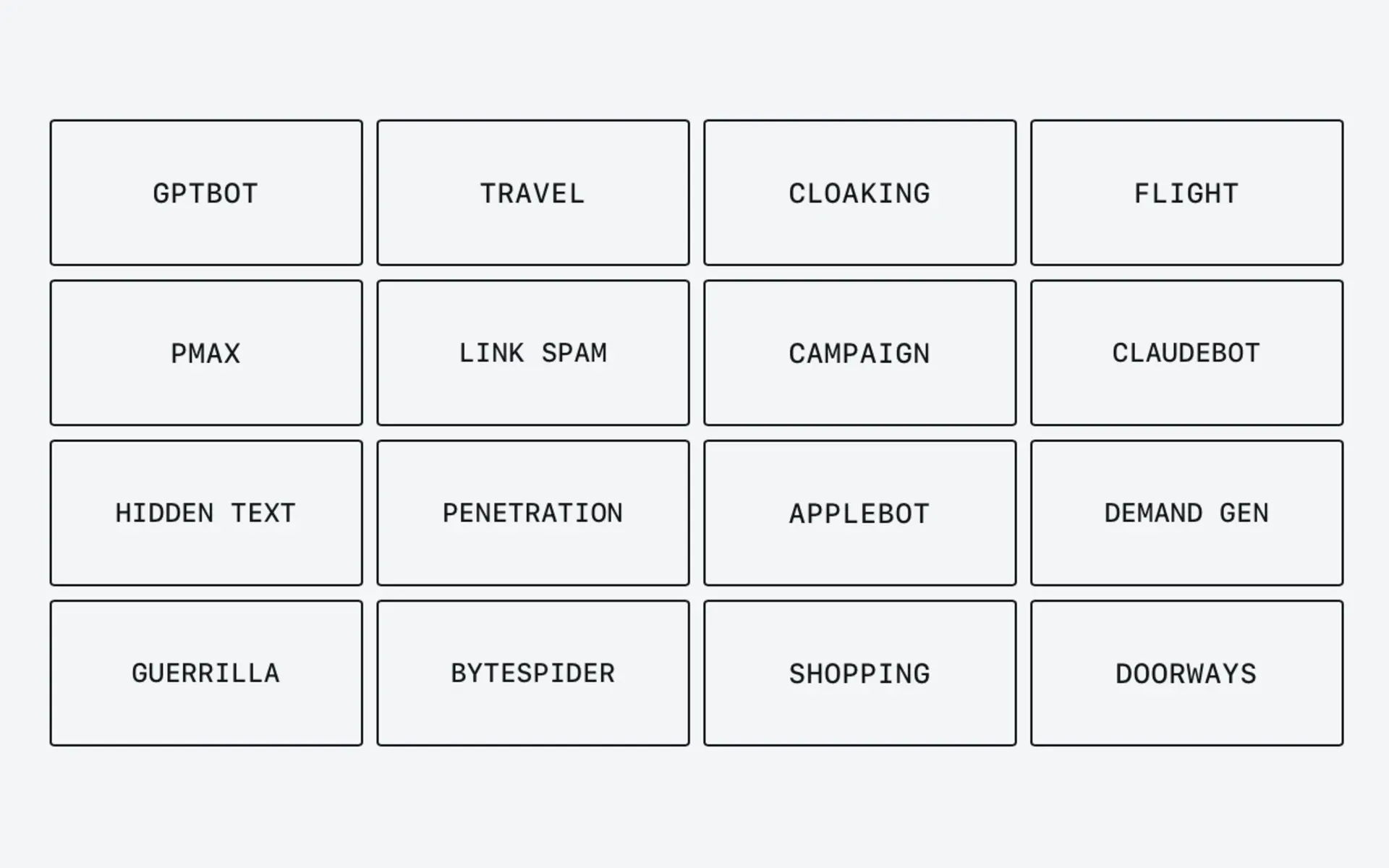 The search channel has two dialects and one glossary