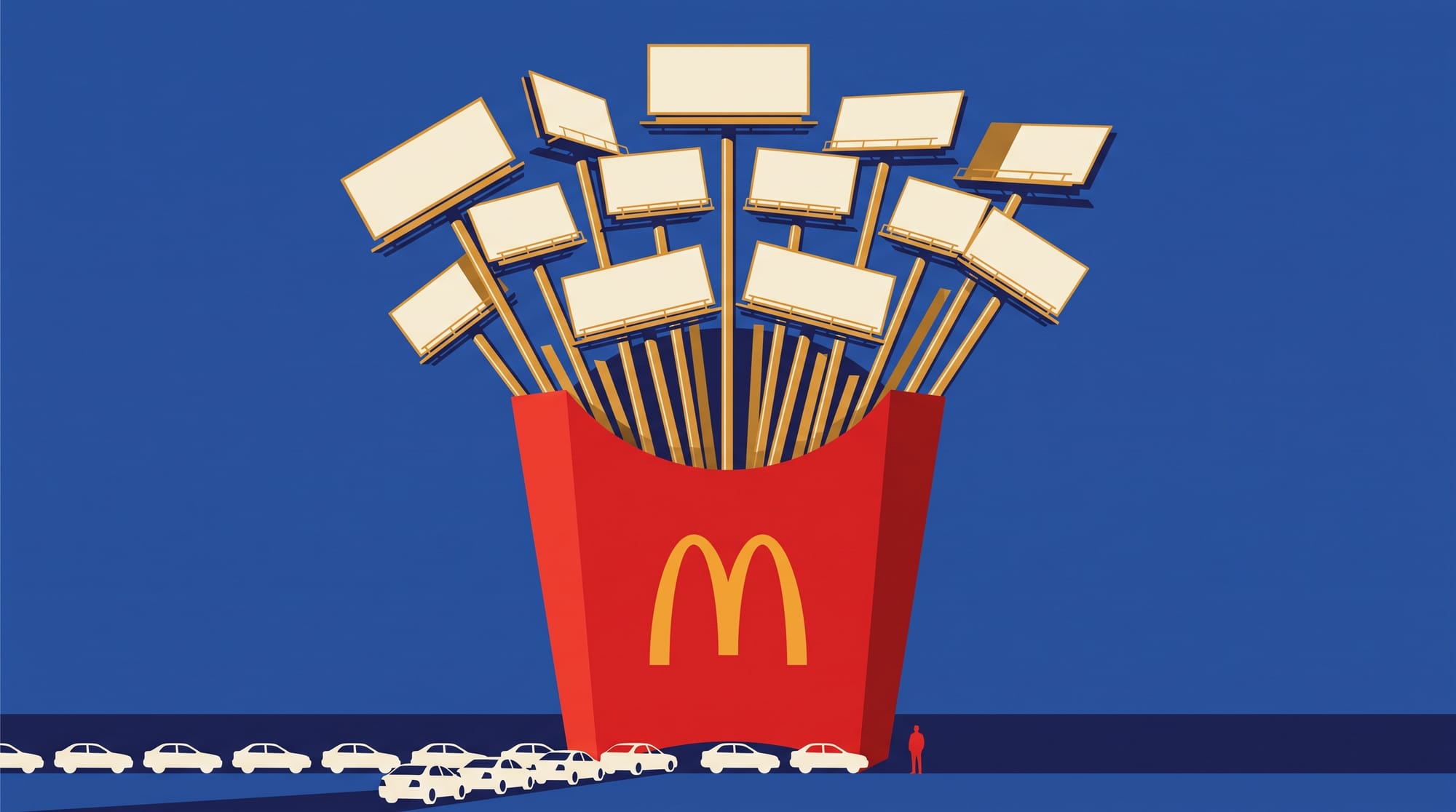 McDonald's runs third-party ads on drive-thru boards at 450 US restaurants