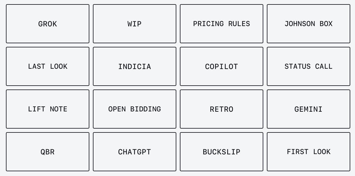 Game: Inside a walled garden, even the nouns are proprietary