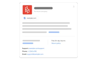 retailer's return policy to be displayed directly within search results