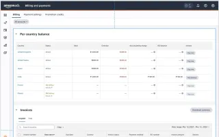 Amazon Ads Billing and Payments