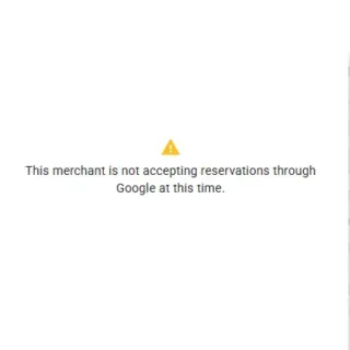 error message appears when restaurant owners disable Google's Assistant, blocking all reservations