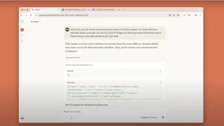 Claude accessing Confluence with Integrations: AI assistant reviews team offsite planning document and creates tasks.
