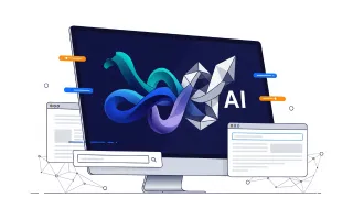 AI vs human content creation workspace showing organic creativity flows contrasting with automated systems