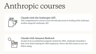 Anthropic courses