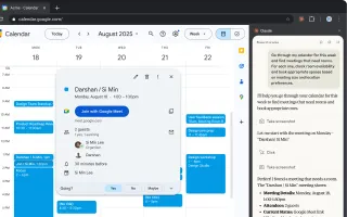 Claude for Chrome AI assistant analyzing Google Calendar to find meetings needing room bookings automatically.
