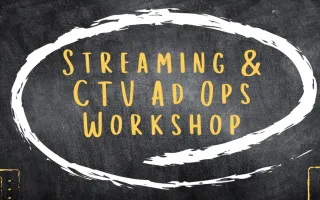 IAB Tech Lab Streaming & CTV Ad Ops Workshop logo discussing connected TV advertising standards
