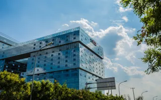 JD.com headquarters building representing Chinese e-commerce giant's €2.2 billion CECONOMY takeover bid