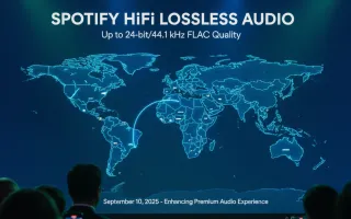 Spotify launches lossless audio streaming globally Sept 2025 with 24-bit FLAC quality. AI generated image.