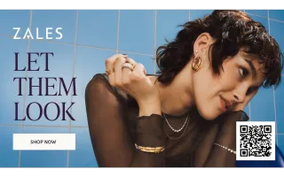 Zales CTV pause ad with QR code showing "Let Them Look" campaign for Mother's Day jewelry promotion