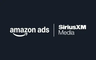 Amazon Ads and SiriusXM Media logos announcing programmatic audio integration for DSP advertisers.