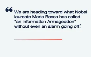Nobel laureates warn of "information Armageddon" threatening democracy and economic stability worldwide.
