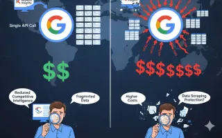 Google's n=100 parameter elimination forces SEO tools to make 10x more API calls, increasing costs dramatically. (AI-generated image)