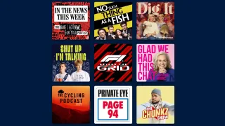 Audioboom podcast network shows including No Such Thing As A Fish and F1: Beyond the Grid.Retry