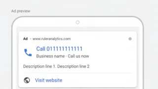 Call ads format showing phone number prominence before Google's 2026 deprecation announcement.