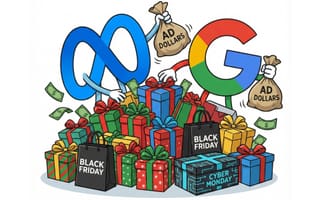 Meta and Google compete for holiday retail ad dollars during Black Friday and Cyber Monday shopping seasonRetry