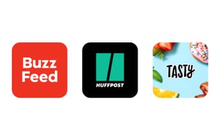 BuzzFeed, HuffPost and Tasty brand logos representing digital media company's portfolio amid traffic shiftRetry