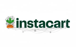 Instacart logo surrounded by web of locks representing hidden fees and subscription traps in FTC case