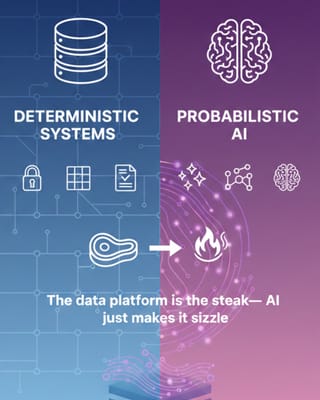 Deterministic data platforms vs probabilistic AI agents in marketing technology stacks
