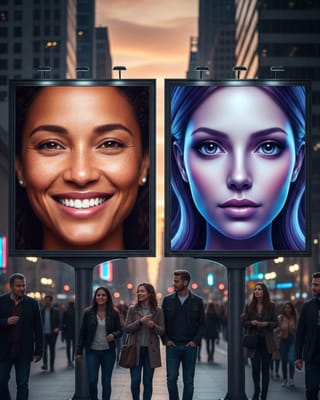 Human faces in ads drive trust: authentic warmth beats AI polish in performance study.