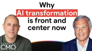 Sir Martin Sorrell and Josh Spanier on the Frontier CMO podcast discussing AI transformation in agencies.