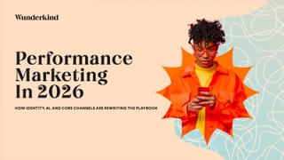 Wunderkind's 2026 performance marketing guide cover on identity, AI, and channel strategy.