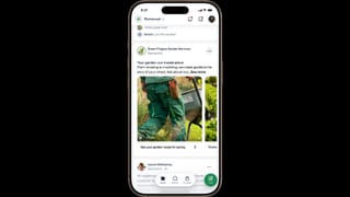 Nextdoor carousel ad for Green Fingers Garden Services showing in a Richmond neighbourhood feed.