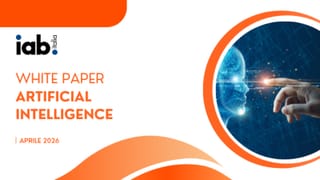 IAB Italia White Paper Artificial Intelligence April 2026 cover with IAB logo