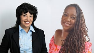 Maryann Alvarez and Gretchen Waller, Bleav Directors of Partnerships for podcast ad sales.