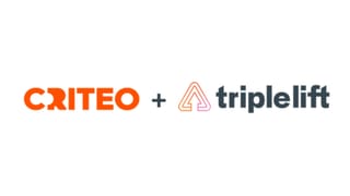 Criteo and TripleLift partnership logo combining commerce audiences with curation for offsite ads.