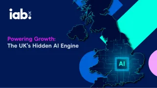 IAB UK report cover showing UK map with AI chip graphic, titled The UK's Hidden AI Engine
