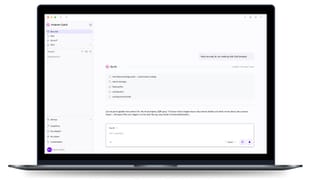 Amazon Quick desktop app searching knowledge graph and Slack before a client meeting