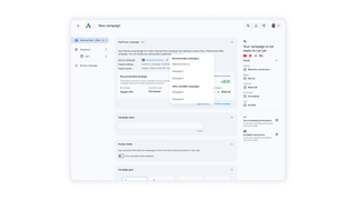 Demand Gen prefill interface showing recommended and other available source campaigns list