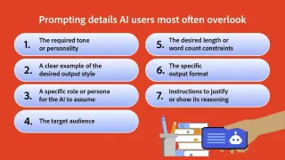Seven prompting details AI users most often overlook, from Adobe Firefly study, May 2026.