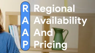 RAAP acronym slide from Google Merchant Center regional pricing and shipping tutorial video