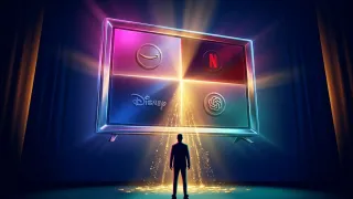Streaming giants and OpenAI converge on a glowing stage as upfront ad dollars reshape TV economics.