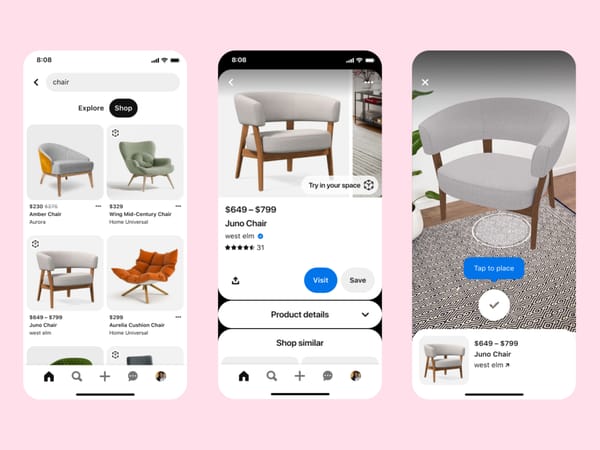 Pinterest introduces a new augmented reality for home decor