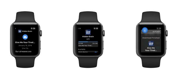 Podcast player outcast for Apple Watch