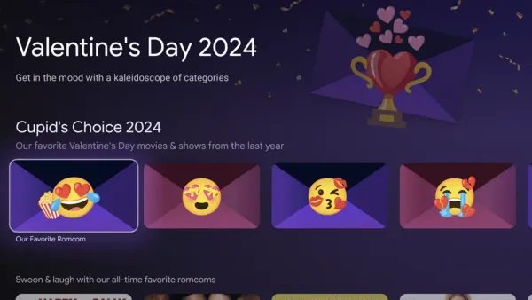 Valentine's Day on Google TV