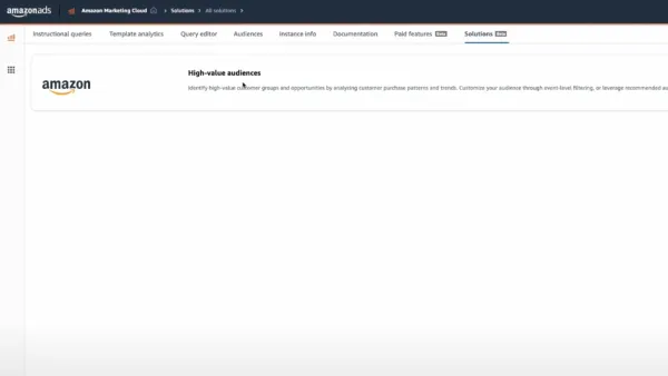 Amazon high value audiences solution