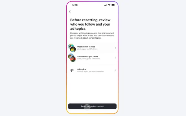 Instagram Reset Feature