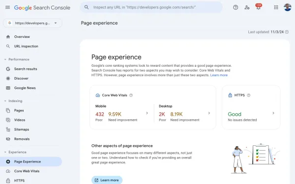 Page Experience Report