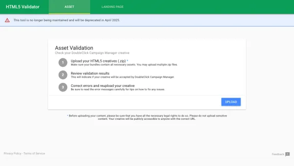 HTML5 validator tool for Campaign Manager to be deprecated in April 2025