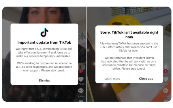 TikTok updates shutdown message to reference Trump's potential intervention in restoring US platform access